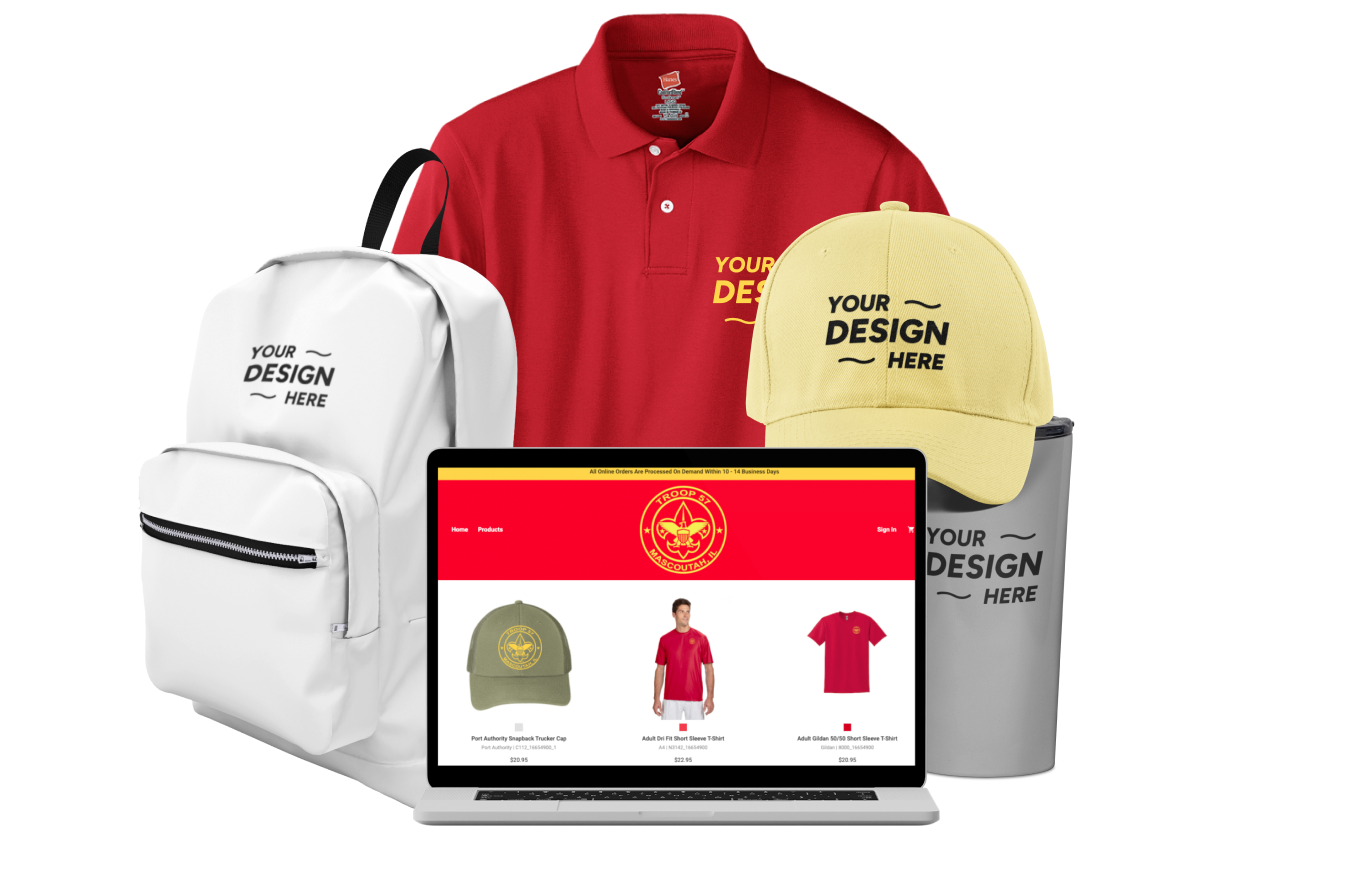 Warrior Logo Wear custom online store example