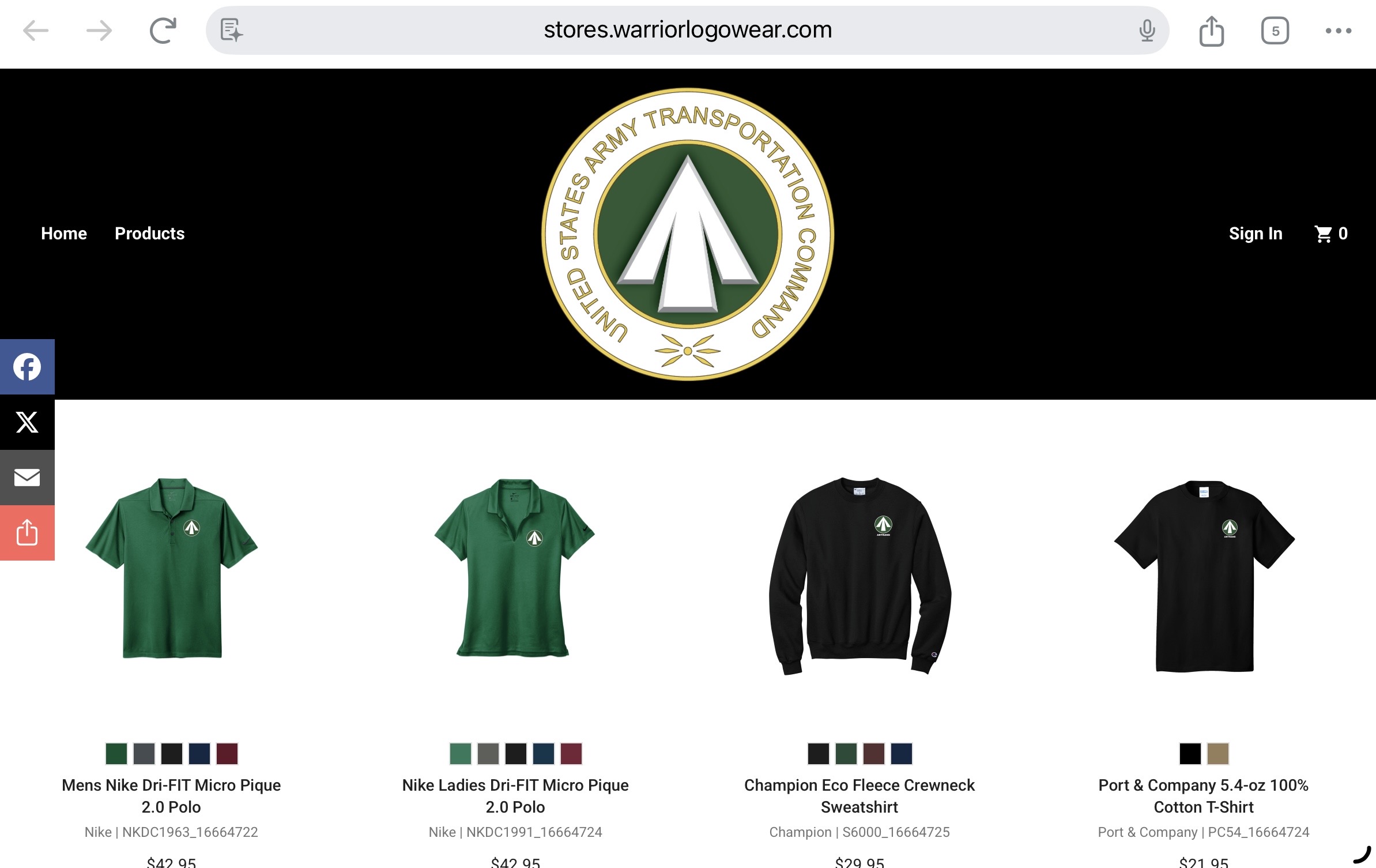 Business apparel store